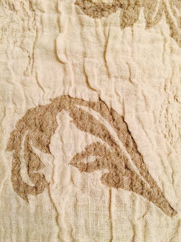 IL002 SCROLLS IVORY-NATURAL - 100% Linen
