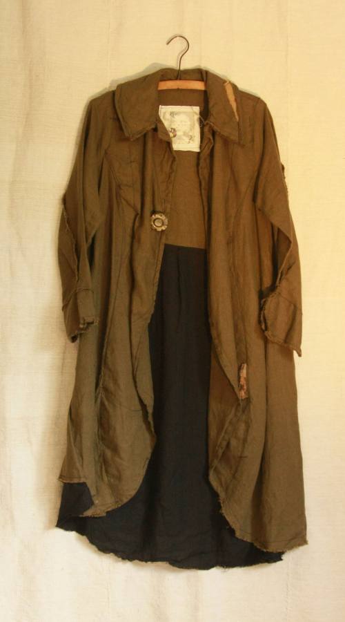 IL019 OLIVE Softened - 100% Linen
