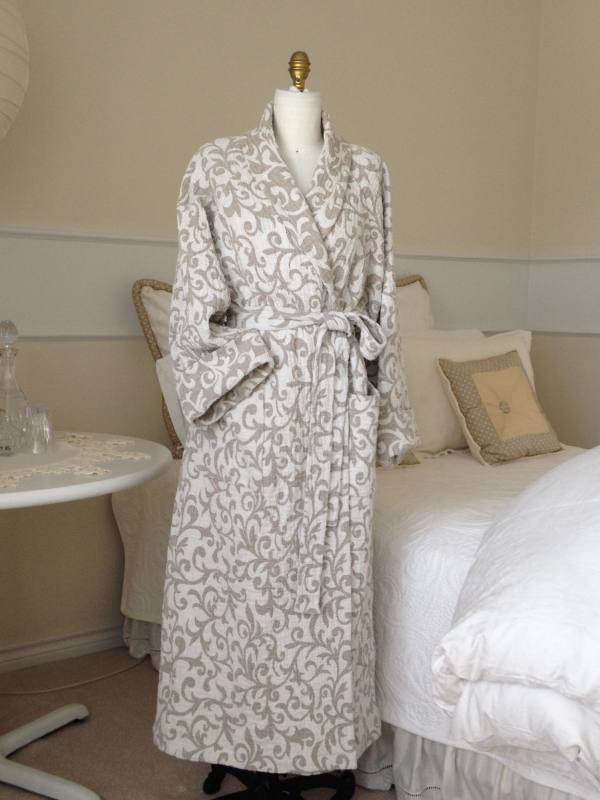 IL002 SCROLLS IVORY-NATURAL - 100% Linen