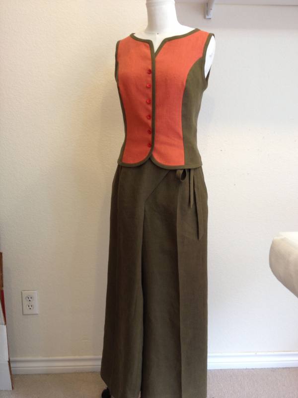 IL019 OLIVE Softened - 100% Linen