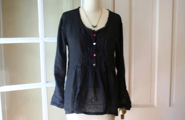 IL020 BLACK Softened - 100% Linen