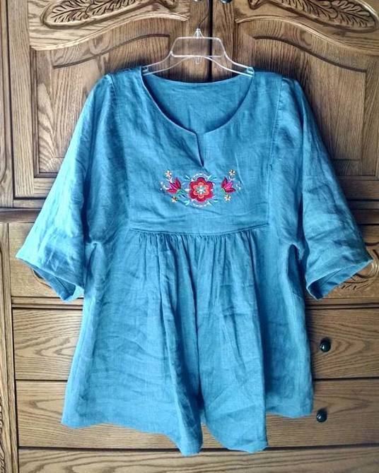 IL019 BLUE HEAVEN Softened - 100% Linen