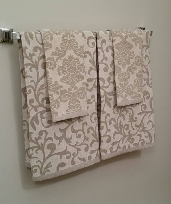 IL002 SCROLLS IVORY-NATURAL - 100% Linen