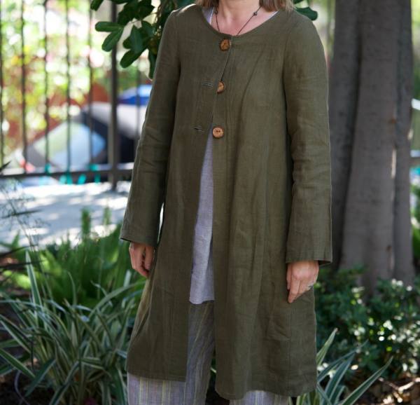 IL019 OLIVE Softened - 100% Linen