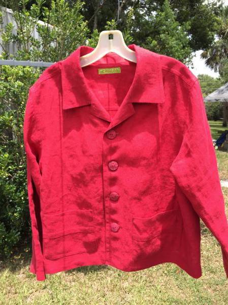 IL019 FIRECRACKER RED Softened - 100% Linen