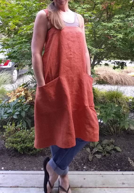 IL019 MECCA ORANGE Softened - 100% Linen