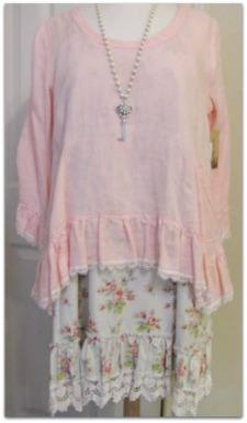IL019 LIGHT PINK Softened - 100% Linen