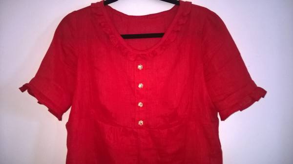 IL020 FIRECRACKER RED Softened - 100% Linen