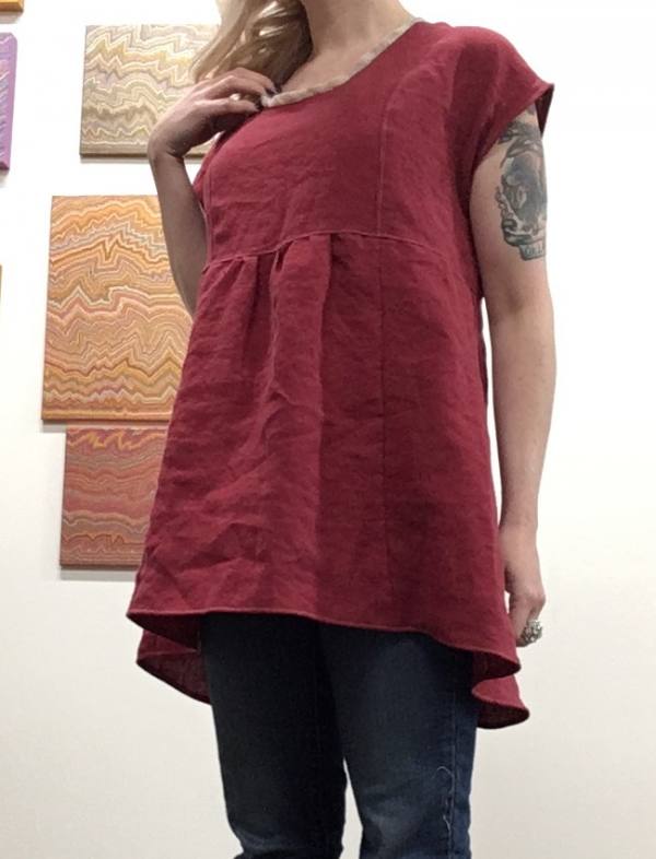IL019 BIKING RED Softened - 100% Linen