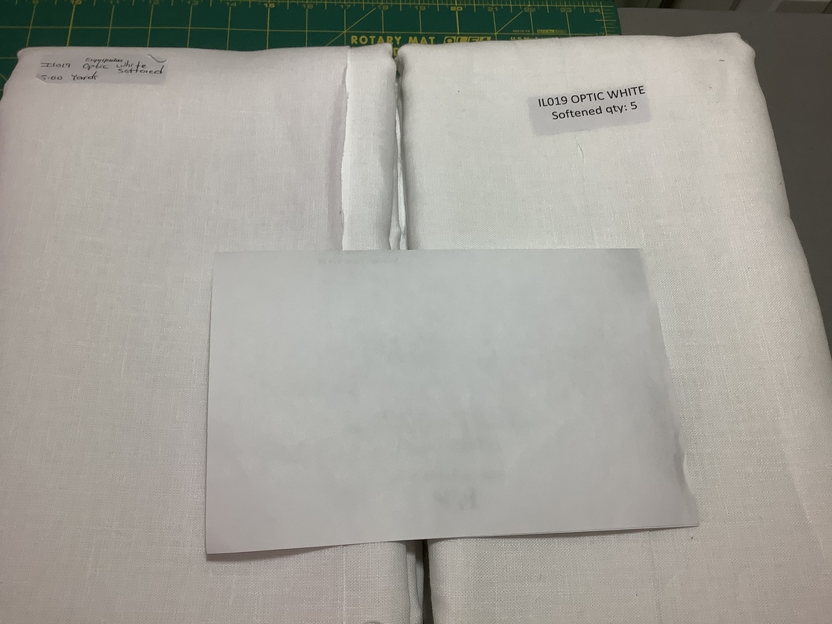 IL019 OPTIC WHITE Softened 100% Linen Middle (5.3 oz/yd<sup>2</sup>)