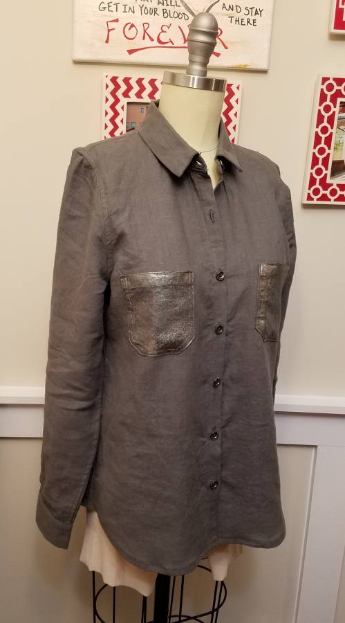1C64 LEAD GREY Softened - 100% Linen