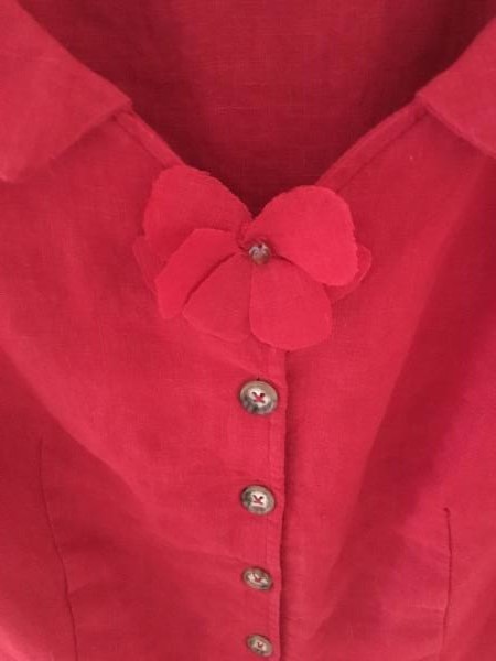 IL019 FIRECRACKER RED Softened - 100% Linen