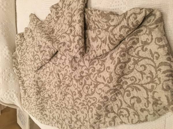 IL002 SCROLLS IVORY-NATURAL - 100% Linen