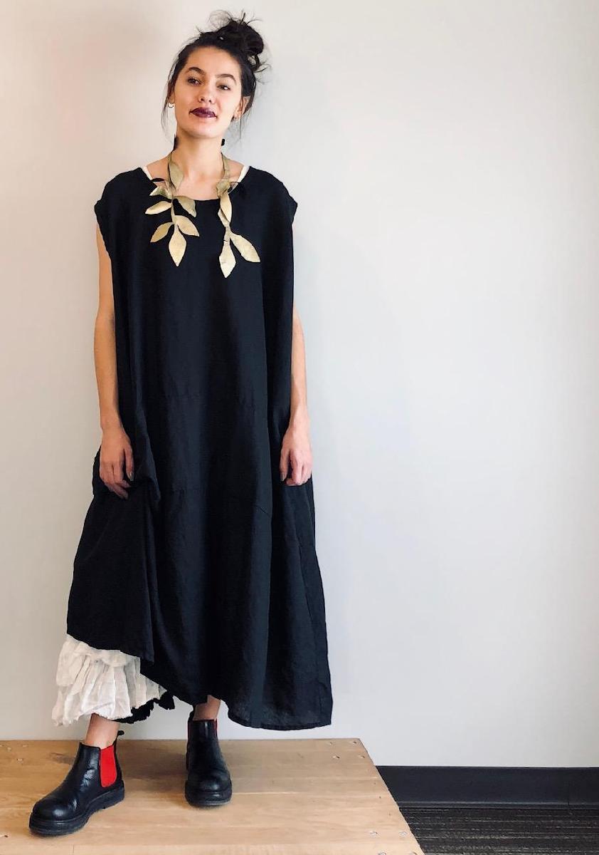IL020 BLACK Softened - 100% Linen