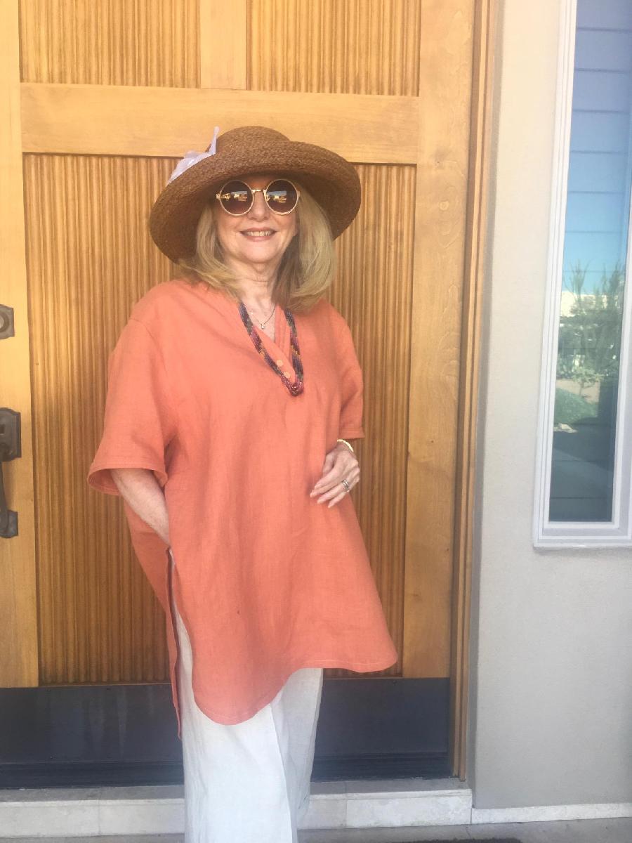 Cameron — Linen Pullover Dress, Blouses and Top