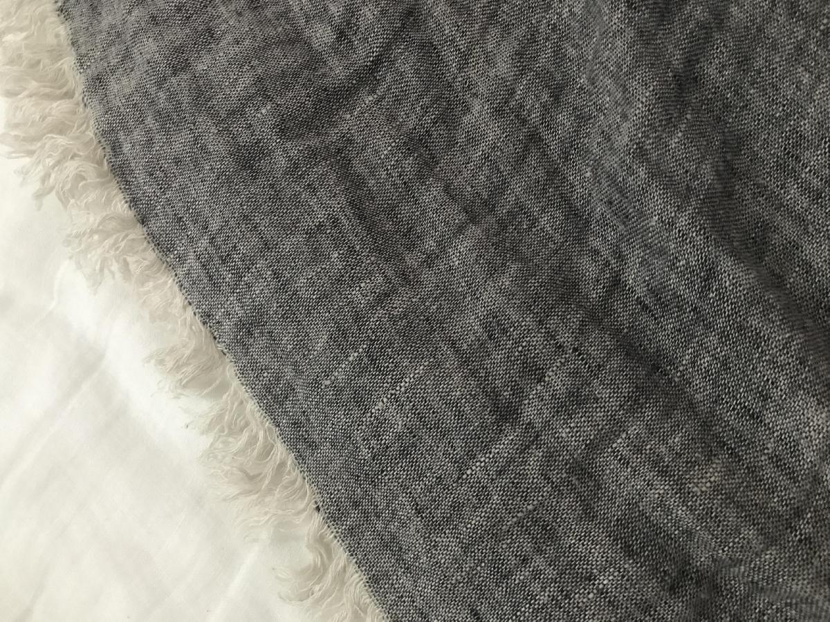 IL028 958 INDIGO-NATURAL Softened - 100% Linen