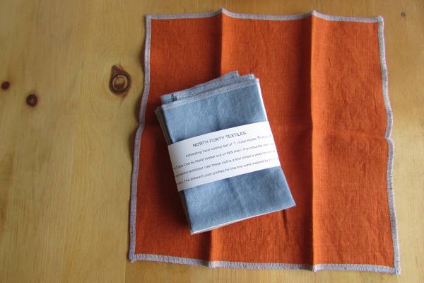 IL019 RUST Softened - 100% Linen
