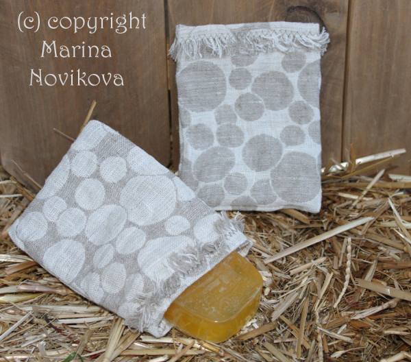IL002 POLKA DOTS IVORY-NATURAL - 100% Linen