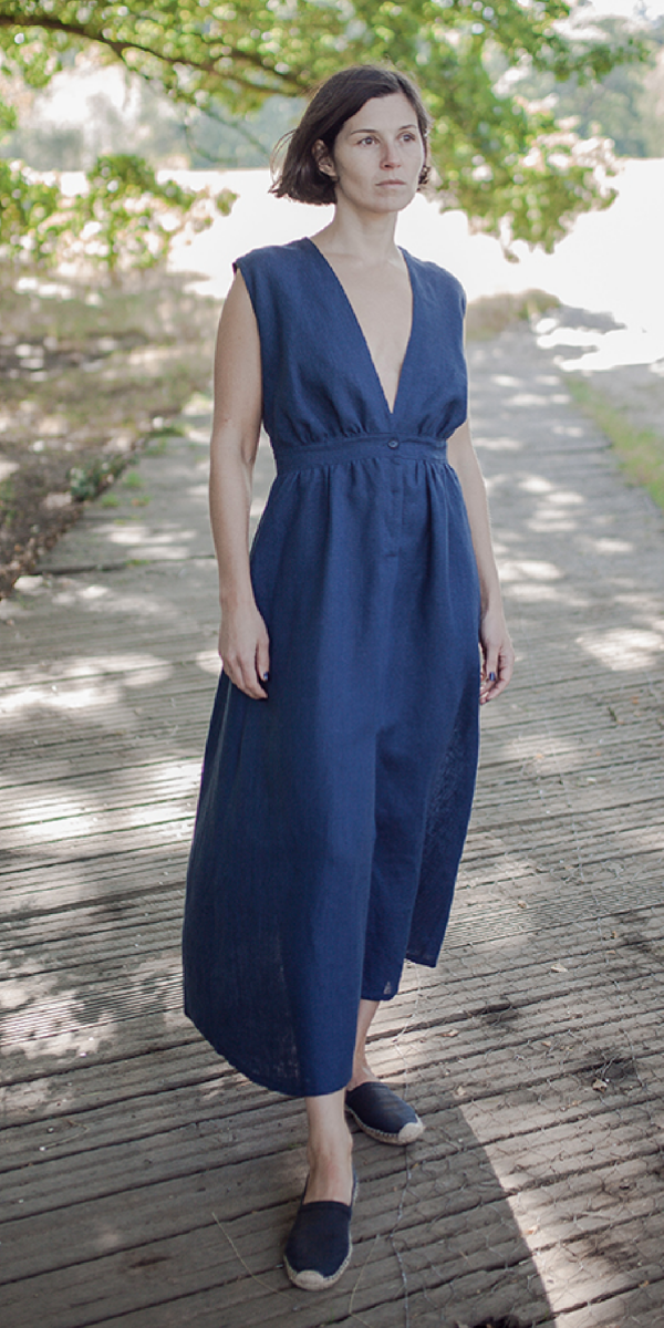 IL019 COBALT Softened - 100% Linen