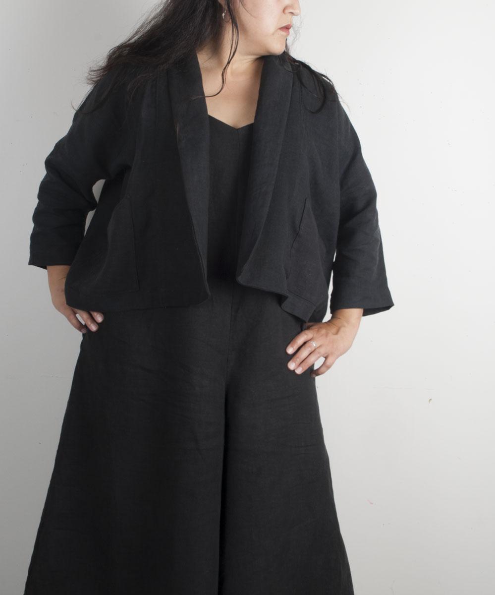 1C64 BLACK Softened - 100% Linen