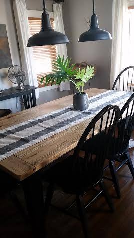 IL073 845 BLACK WIDE STRIP - 100% Linen