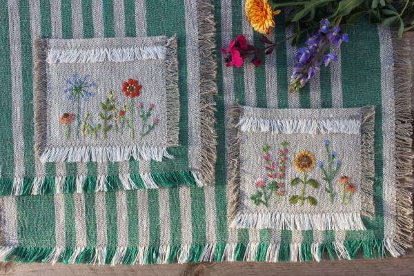 IL073 847 GREEN STRIPES - 100% Linen