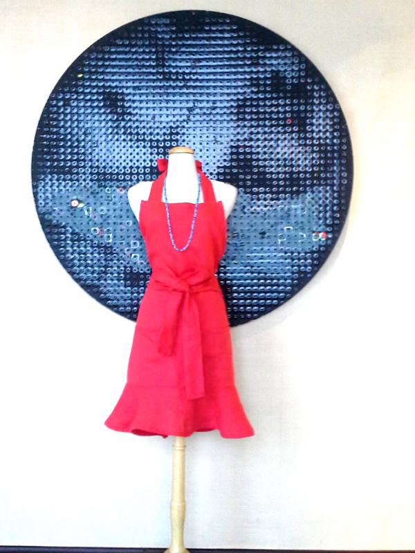 IL019 FIRECRACKER RED Softened - 100% Linen