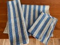 IL073 842 BLUE STRIPES    100% Linen Very Heavy (9.1 oz/yd<sup>2</sup>)