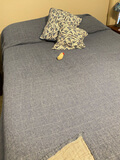 IS046 HENRI   COBALT / NATURAL  73% LINEN / 27% COTTON Heavy (7.7 oz/yd<sup>2</sup>)