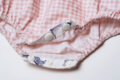 IC005  Gingham 1/8″  WHITE / PINK  Softened 100% Cotton Light (3.6 oz/yd<sup>2</sup>)