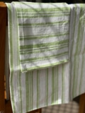IL084 OLIVIER  WHITE/OPALINE GREEN MLT-25  Softened 100% Linen Heavy (7.1 oz/yd<sup>2</sup>)