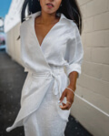 Hana — Linen Wrap Dresses, Top, and Skirt, Type - Premium Paper, Single Size - 10 to 16