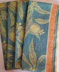 IL085 NAVEL ORANGE  BLUE JAY MLT-14  100% Linen Medium (6.8 oz/yd<sup>2</sup>)