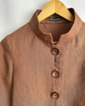 IL019    COGNAC  FS Signature Finish 100% Linen Medium (5.3 oz/yd<sup>2</sup>)