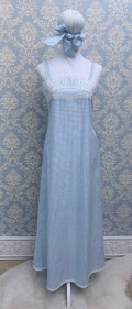 IC005  Gingham 1/8″  WHITE / BLUE  Softened 100% Cotton Light (3.6 oz/yd<sup>2</sup>)
