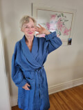 Capucine — Linen Bathrobe, Pajama Top and Pajama Pants, Type - Premium Paper, Single Size - 2 to 8