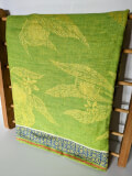 IL085 NAVEL ORANGE  PARROT GREEN MLT-16  100% Linen Medium (6.8 oz/yd<sup>2</sup>)
