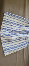IL084 OLIVIER  WHITE/MAZARINE BLUE MLT-24  Softened 100% Linen Heavy (7.1 oz/yd<sup>2</sup>)