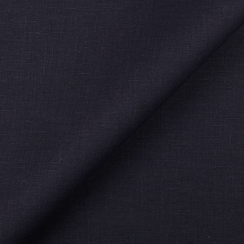 Fabric 1C64 Luxury 100% Linen Fabric Midnight Blue Softened