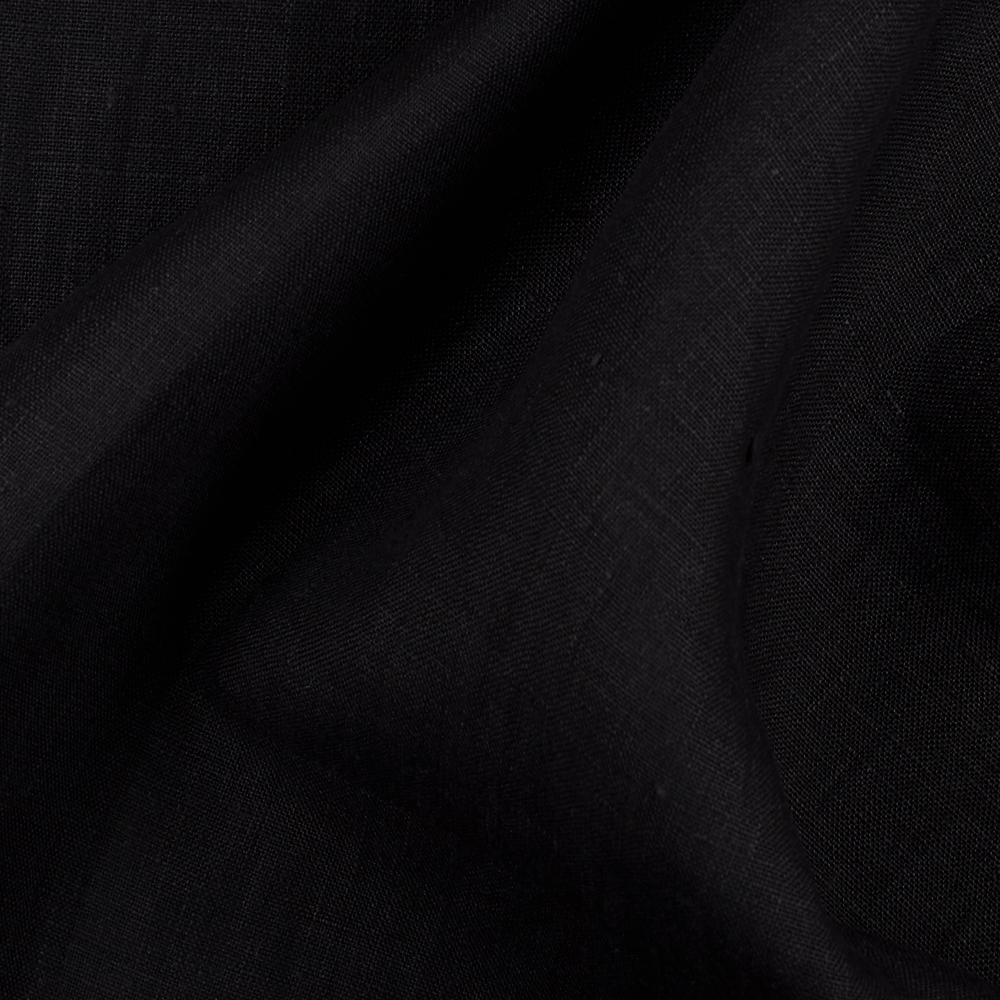 Fabric 4C22 100% Linen fabric BLACK Mechanical Finish