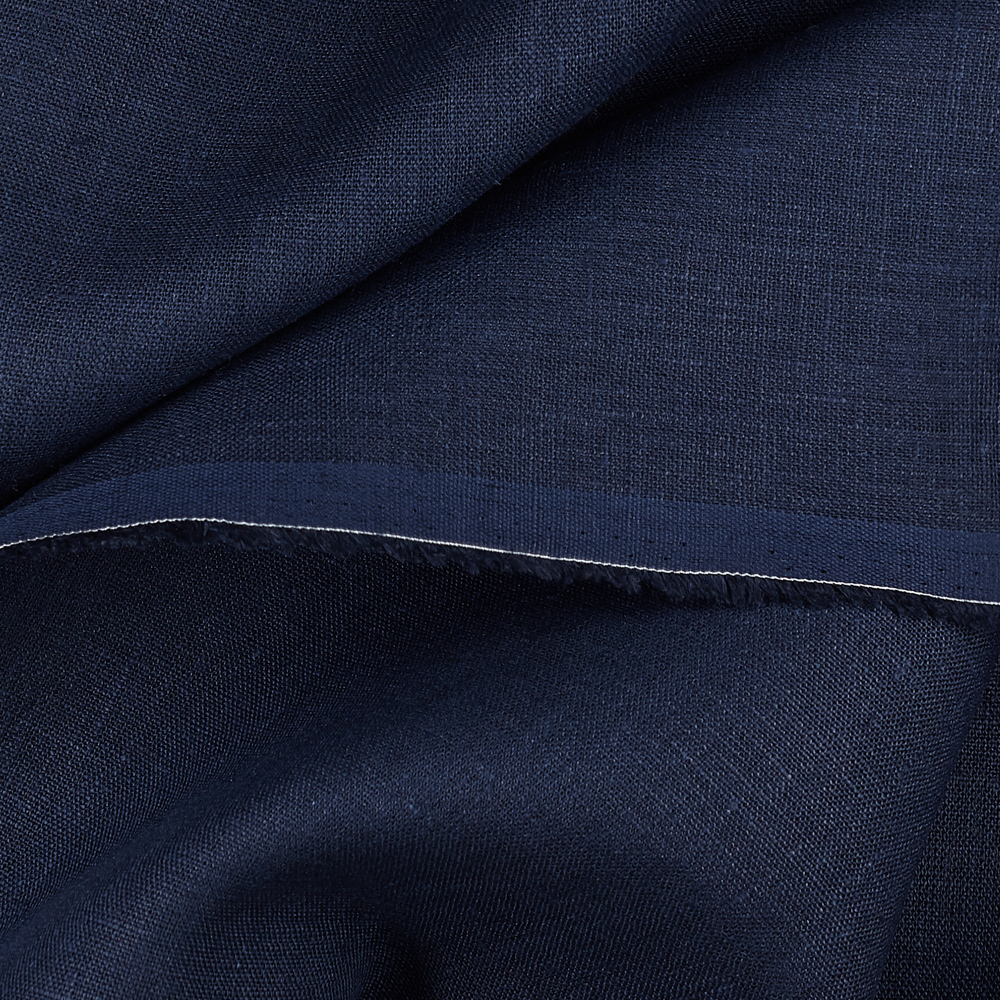 Fabric 4C22 100% Linen fabric COBALT Softened