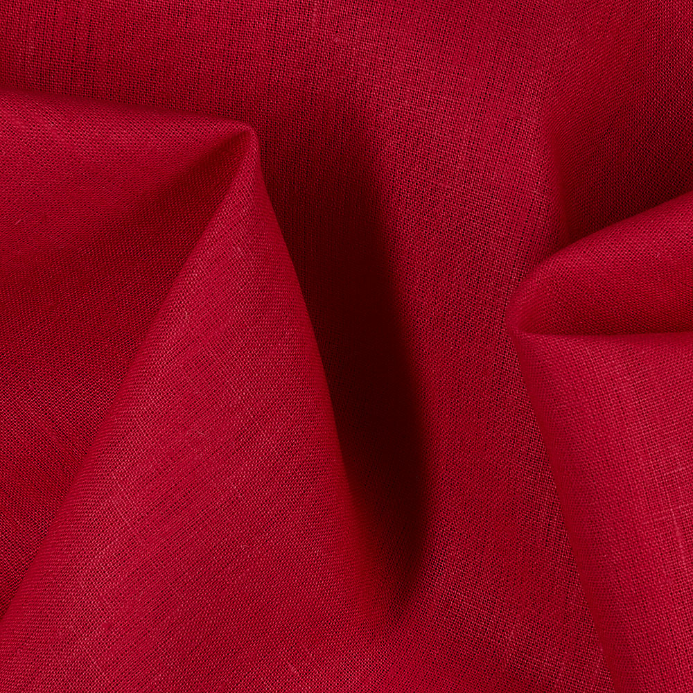 Fabric 4C22 100% Linen fabric CRIMSON Softened