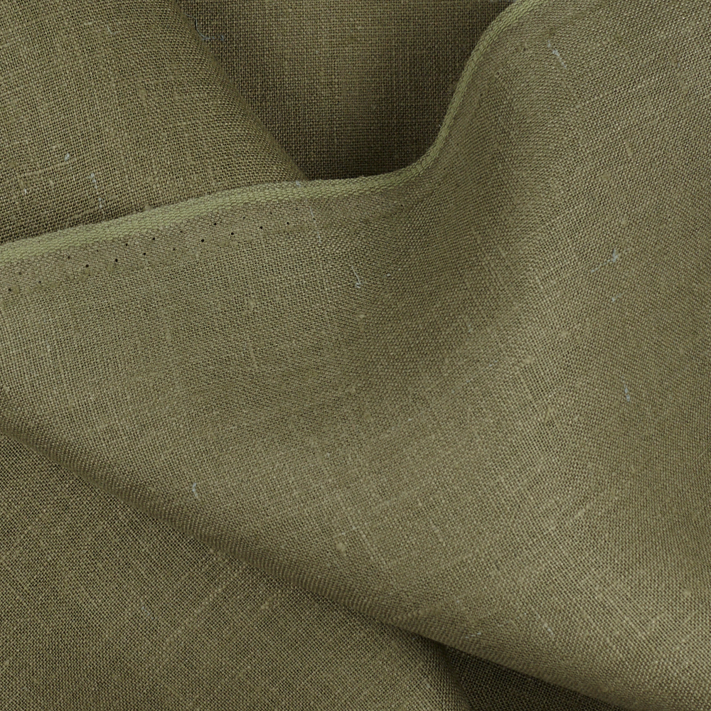 Fabric 4C22 100% Linen fabric DRIED HERB Softened