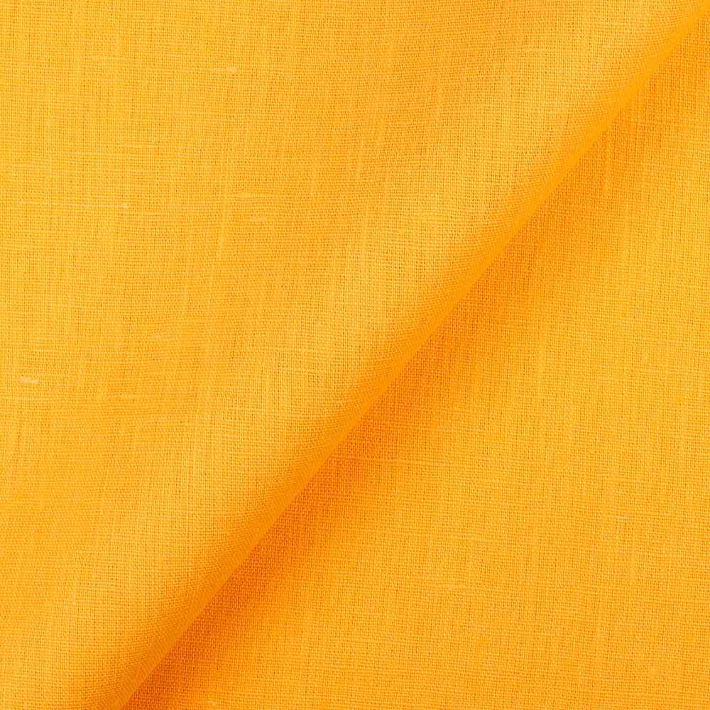 Fabric 4C22 100 Linen fabric EGYPTIAN YELLOW Softened