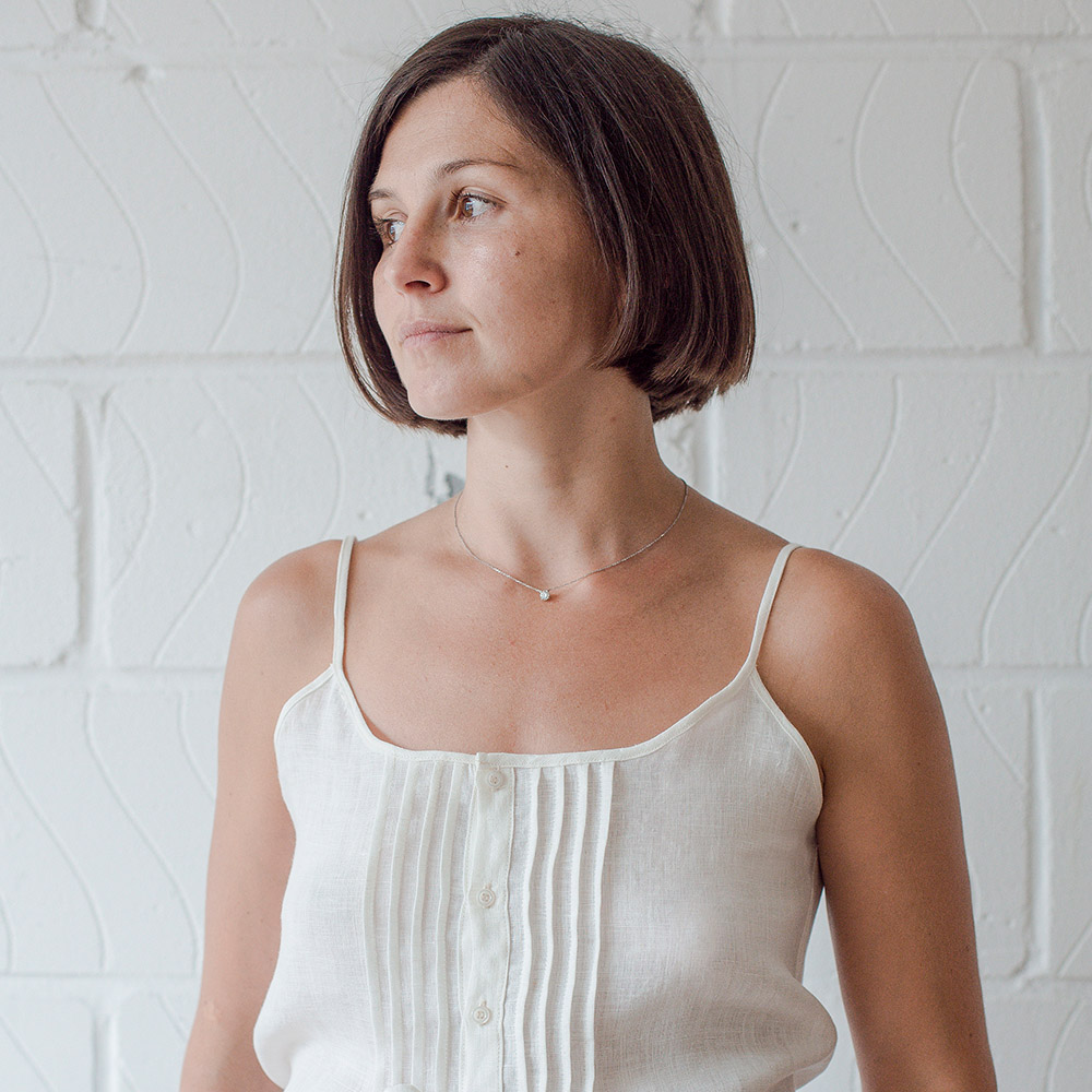 Pattern — Ash — Pintuck Camisole