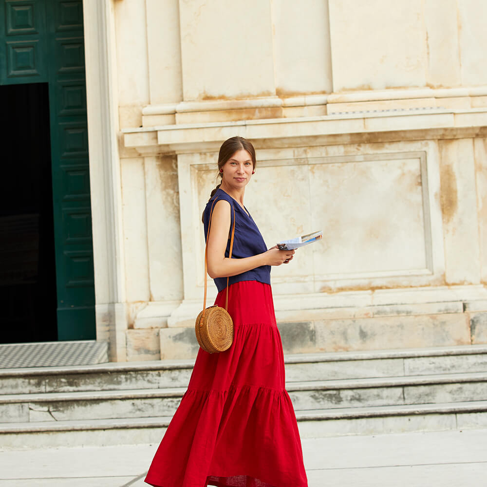 Julia — Linen Wrap Tops and Tiered Skirts, Type - Premium Paper, Single Size - 2 to 8