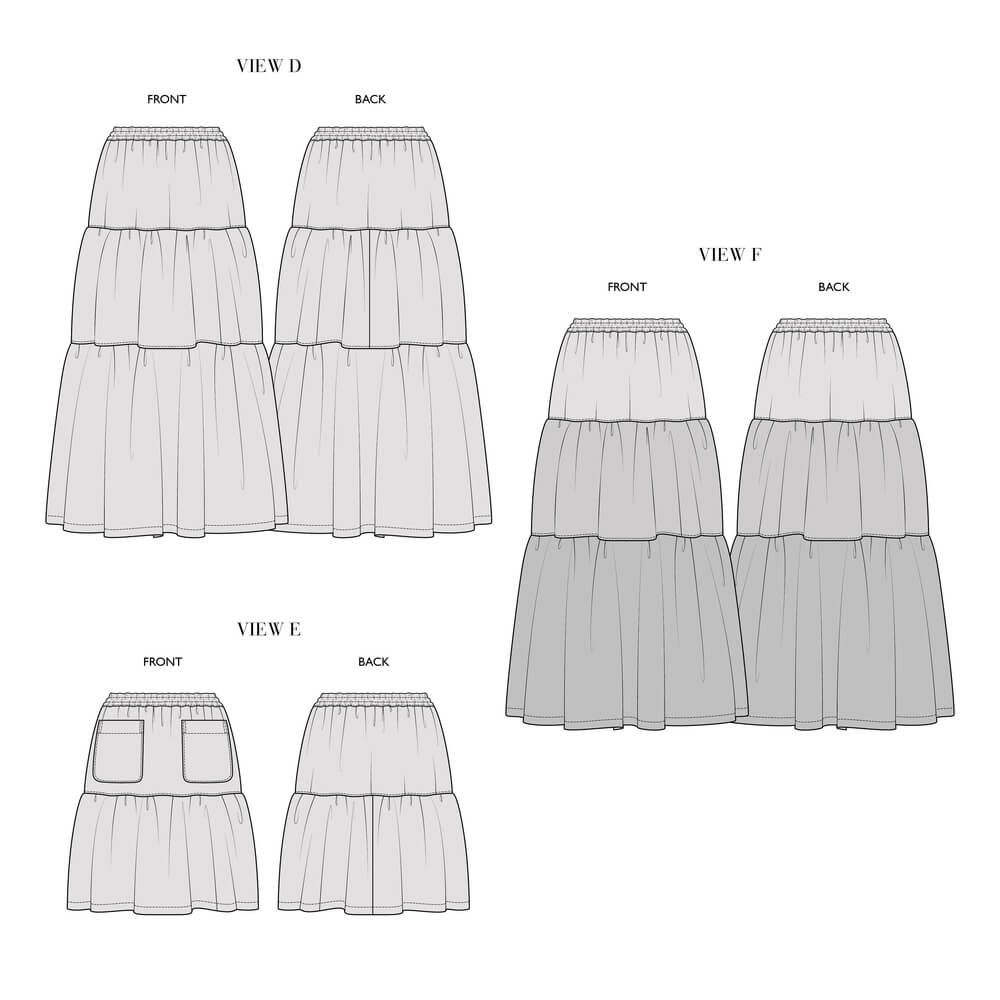 Fabrics-store.com: Julia — Linen Wrap Tops and Tiered Skirts, Type