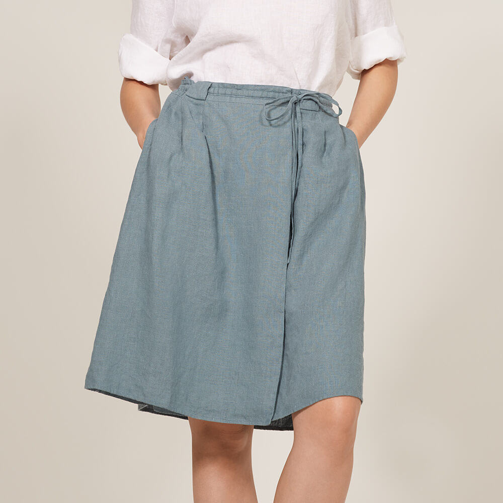 Fabrics-store.com: Hana — Linen Wrap Dresses, Top, and Skirt, Type ...