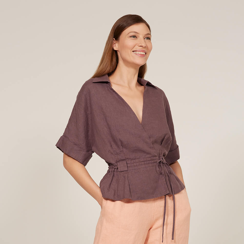 Hana — Linen Wrap Dresses, Top, and Skirt, Type - Premium Paper, Single Size - 10 to 16