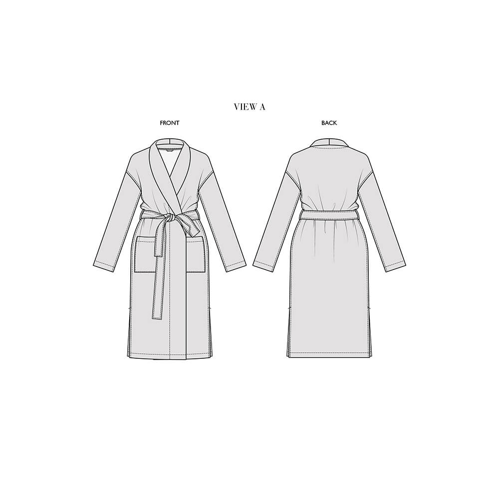 Capucine — Linen Bathrobe, Pajama Top and Pajama Pants, Type - Premium Paper, Single Size - 10 to 16